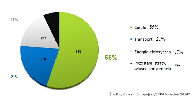 Rys. Zużycia energii pierwotnej w Europie wg Komisji Europejskiej